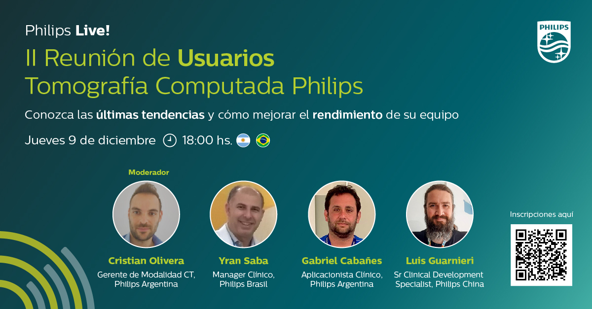 Webinar Reuni&oacute;n de usuarios tomograf&iacute;a computada Philips