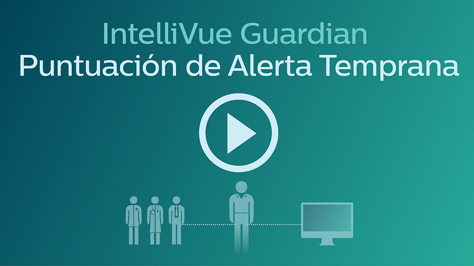 Detectar signos sutiles de deterioro del paciente anticipadamente. Con IntelliVue Guardian, EWS tienen raz&oacute;n visible en el monitor SpotCheck cabecera IntelliVue MP5SC.