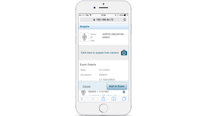 Interfaz del portal de adquisici&oacute;n en una pantalla de smartphone