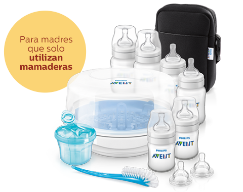 B&aacute;sicos de alimentaci&oacute;n con mamadera: mamaderas, esterilizador a vapor Philips Avent