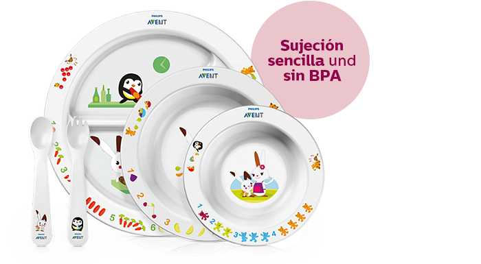 Set para la hora de comer Philips Avent con agarre f&aacute;cil y sin BPA