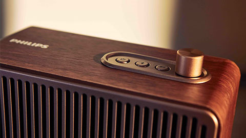 Parlantes Bluetooth Philips vintage de dise&ntilde;o retro con radio - TAVS700