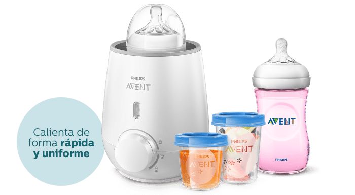 Calientamamaderas r&aacute;pido, mamaderas y recipientes Philips Avent